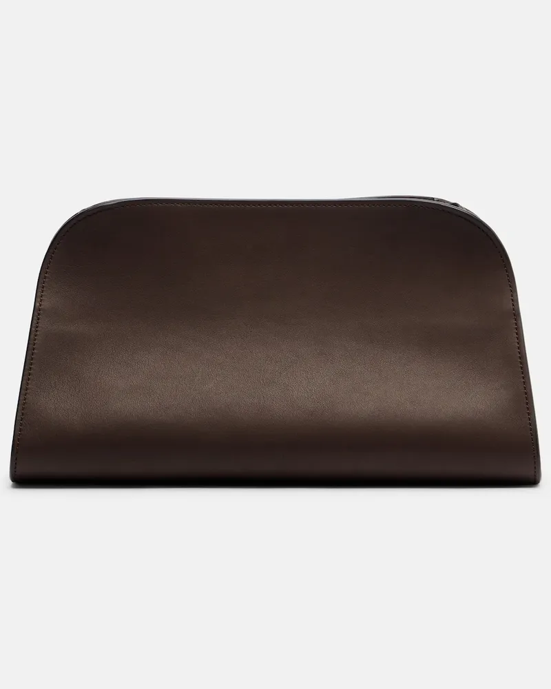 The Row Clutch Peggy Small aus Leder Braun