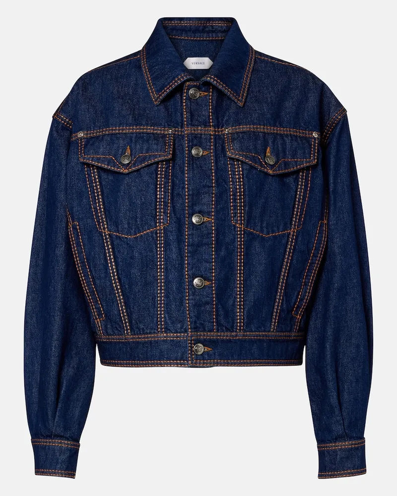 Versace Jeansjacke Medusa Blau