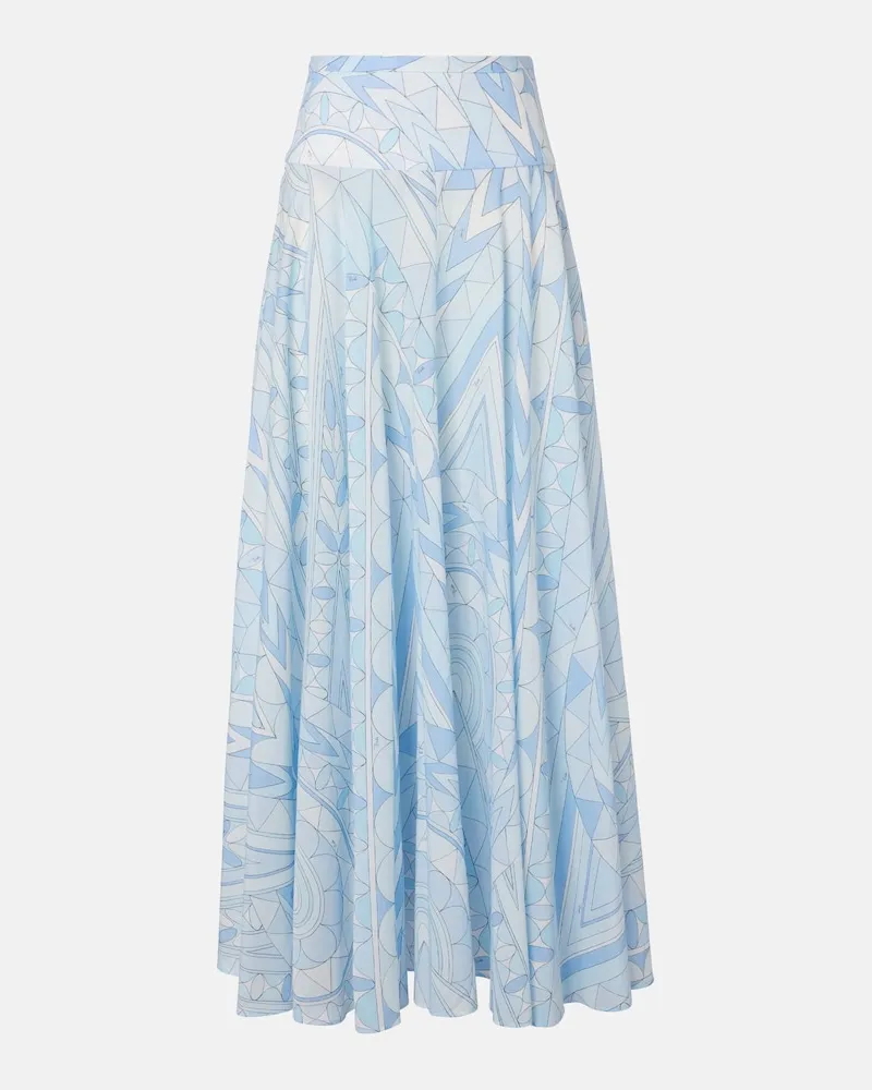 Emilio Pucci Maxirock Angoli aus Baumwolle Blau