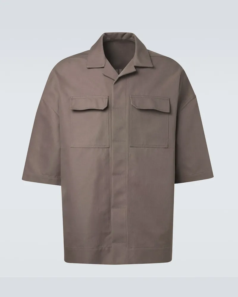 Rick Owens Hemd aus einem Baumwollgemisch Grau