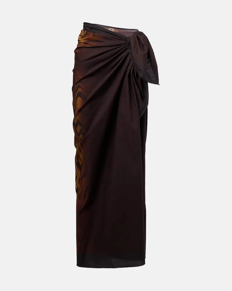 Jean Paul Gaultier Bedruckter Pareo aus Baumwolle Multicolor