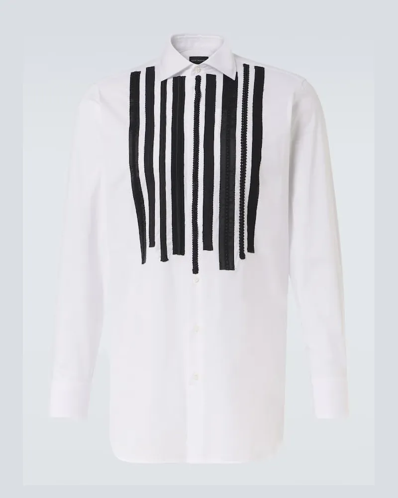 Junya Watanabe X Guy Rover Hemd aus Baumwolle Weiß