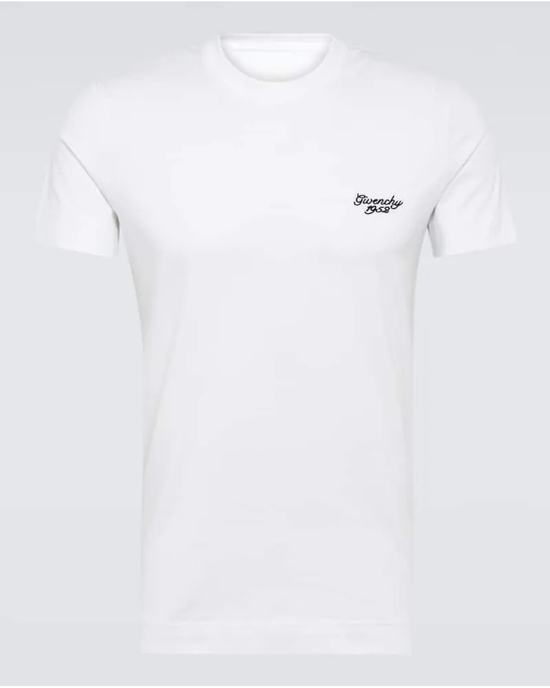 Givenchy T-Shirt aus Baumwoll-Jersey Weiss