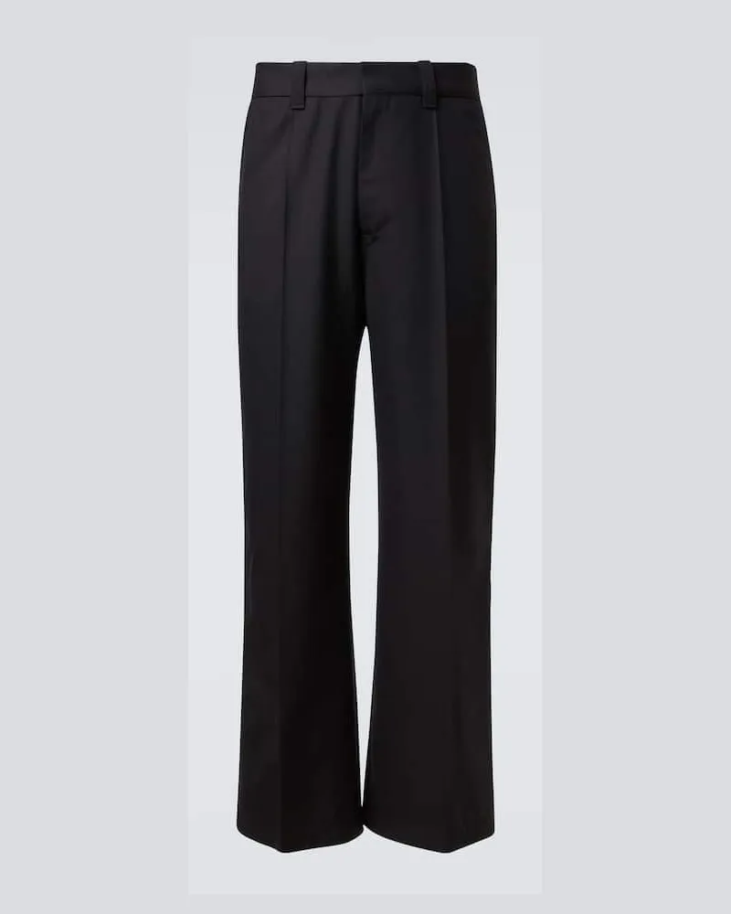 Christophe Lemaire Gerade Hose aus Twill Blau