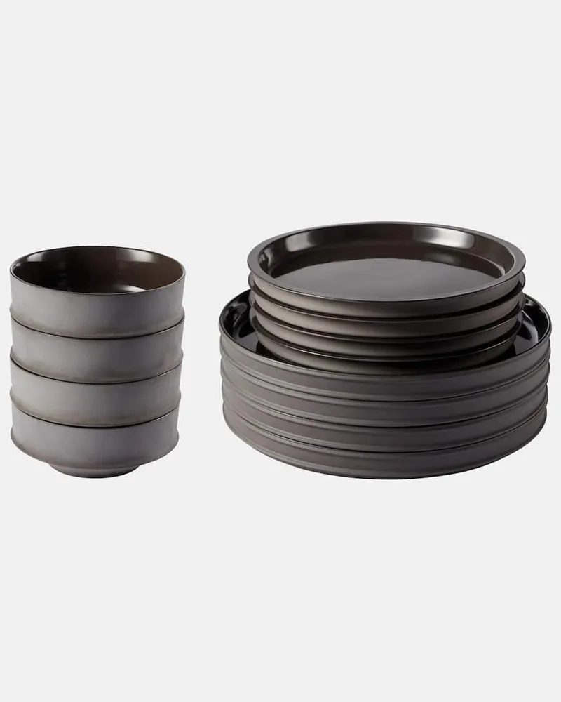 Serax Tafelservice Dune by Kelly Wearstler, 12-teilig Schwarz