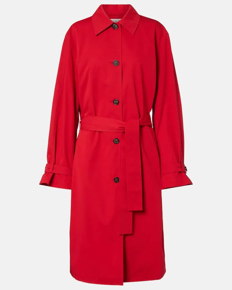 Totême Trenchcoat aus Baumwolle Rot