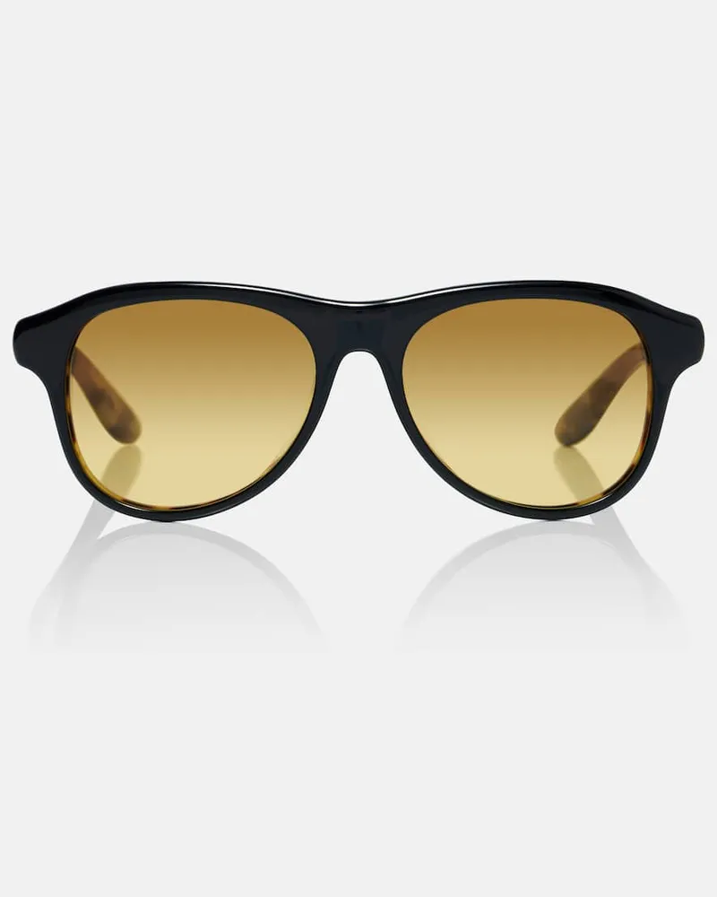 Brunello Cucinelli Runde Sonnenbrille Monili Schwarz