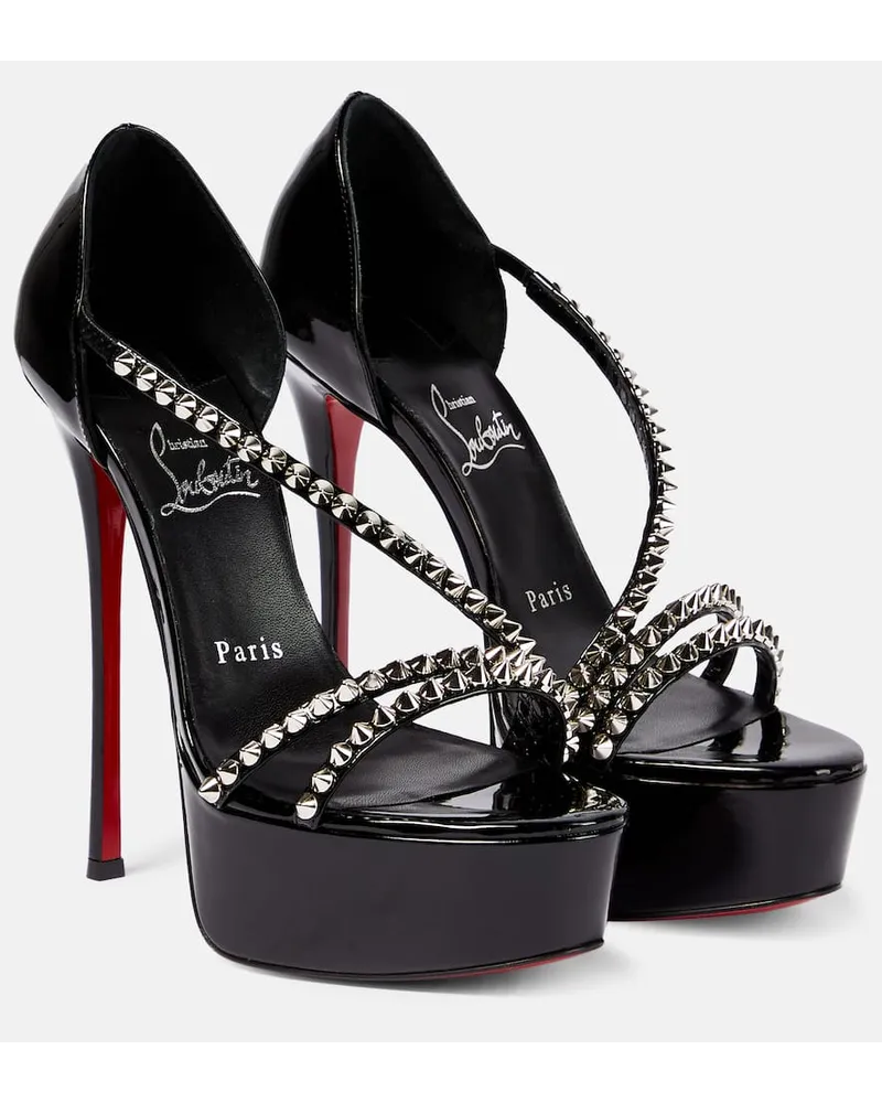 Christian Louboutin Plateausandalen So Spike Alta 150 Schwarz