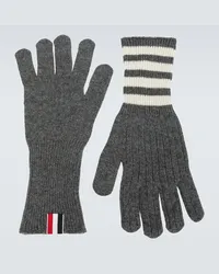 Thom Browne Handschuhe aus Kaschmir Grau