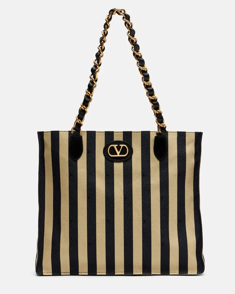 Valentino Garavani Tote Bag Laseine Large Schwarz