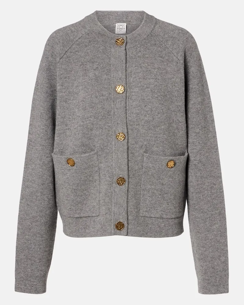 Totême Cardigan aus einem Wollgemisch Grau