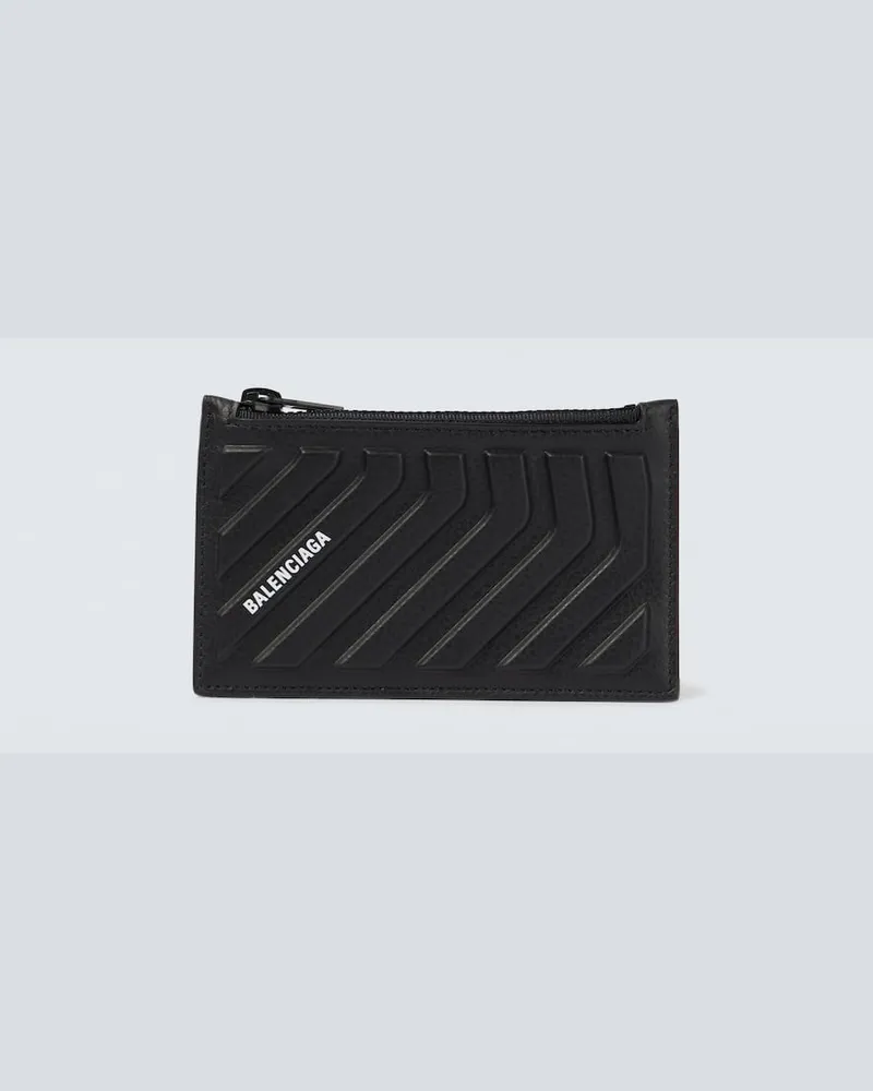 Balenciaga Münzetui Car aus Leder Schwarz