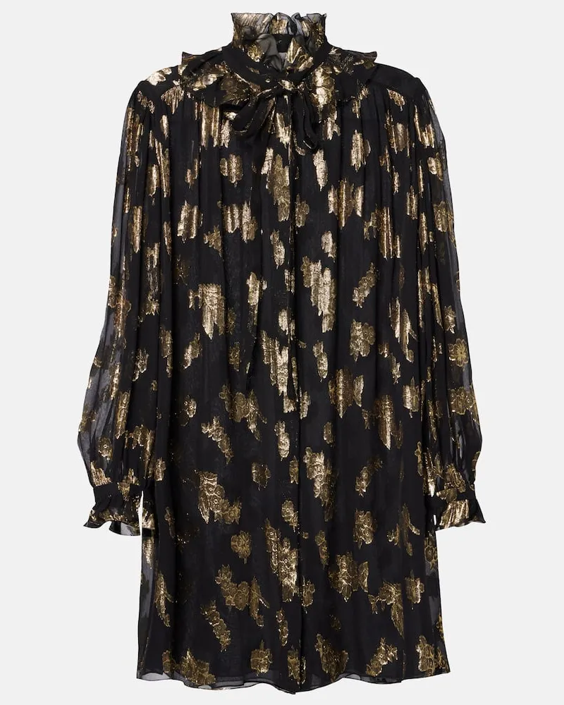 Chloé Chloé Minikleid aus einem Seidengemisch Schwarz