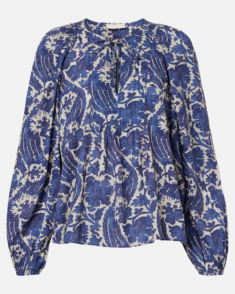 Ulla Johnson Bedruckte Bluse Brea Blau