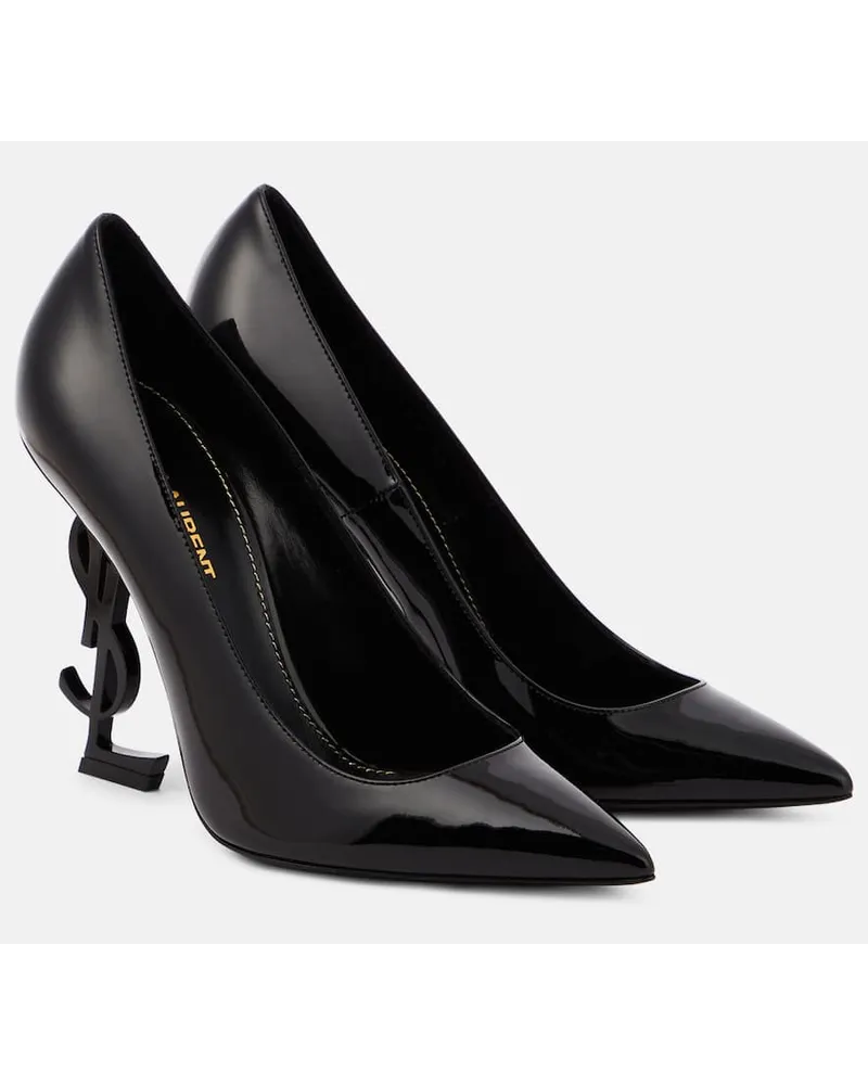 Saint Laurent Pumps Opyum 110 aus Lackleder Schwarz