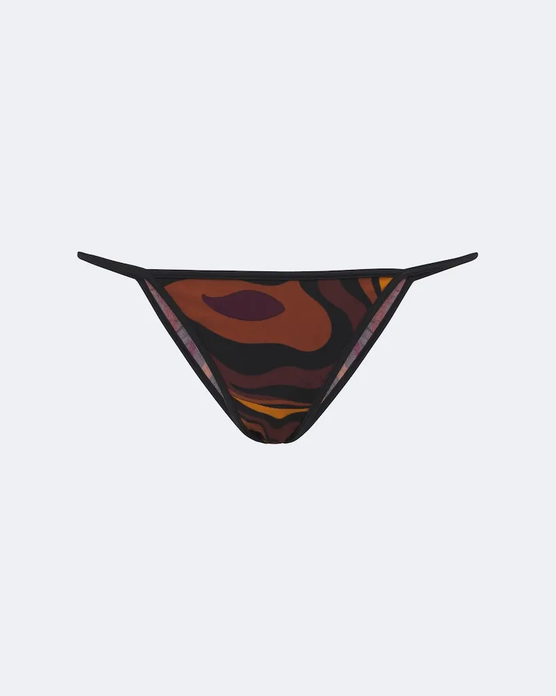 Emilio Pucci Bikini-Höschen Marmo Burgunderrot