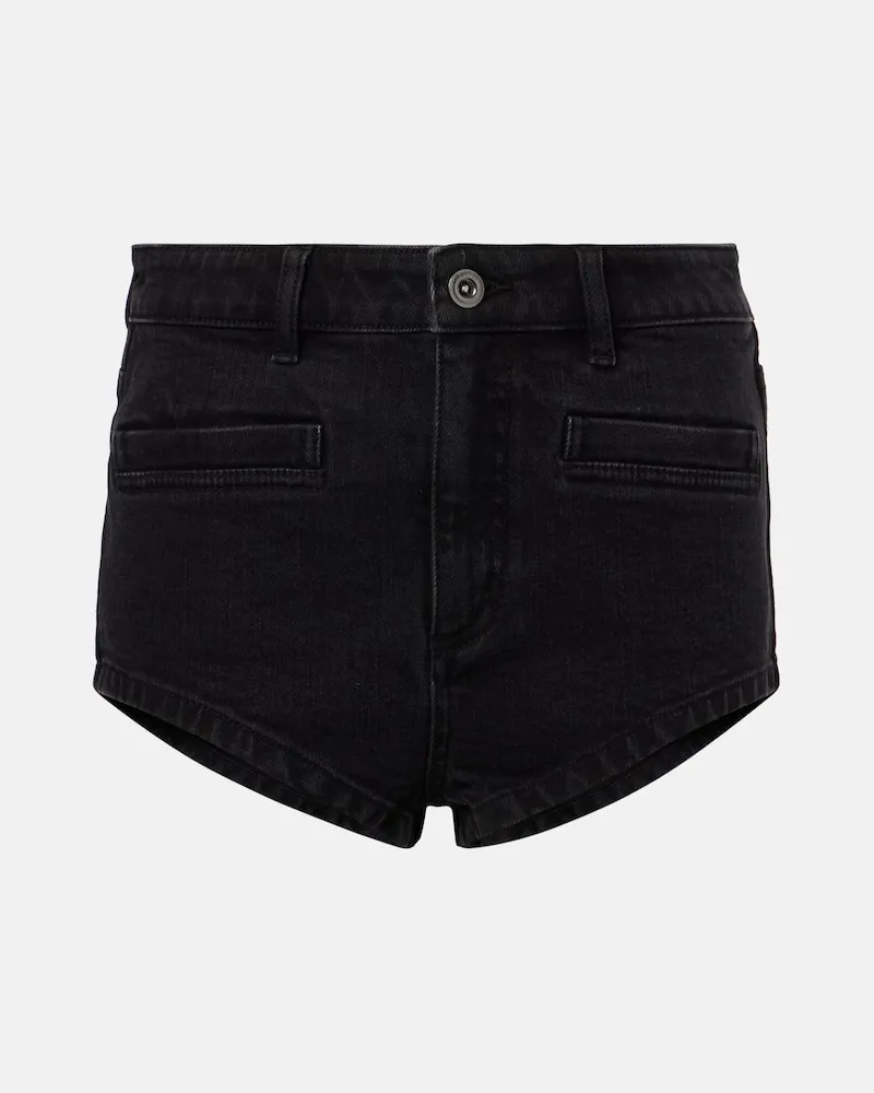 Self-Portrait Jeansshorts Schwarz