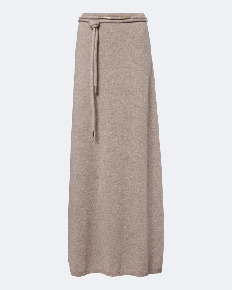 Max Mara Maxirock aus Kaschmir Braun