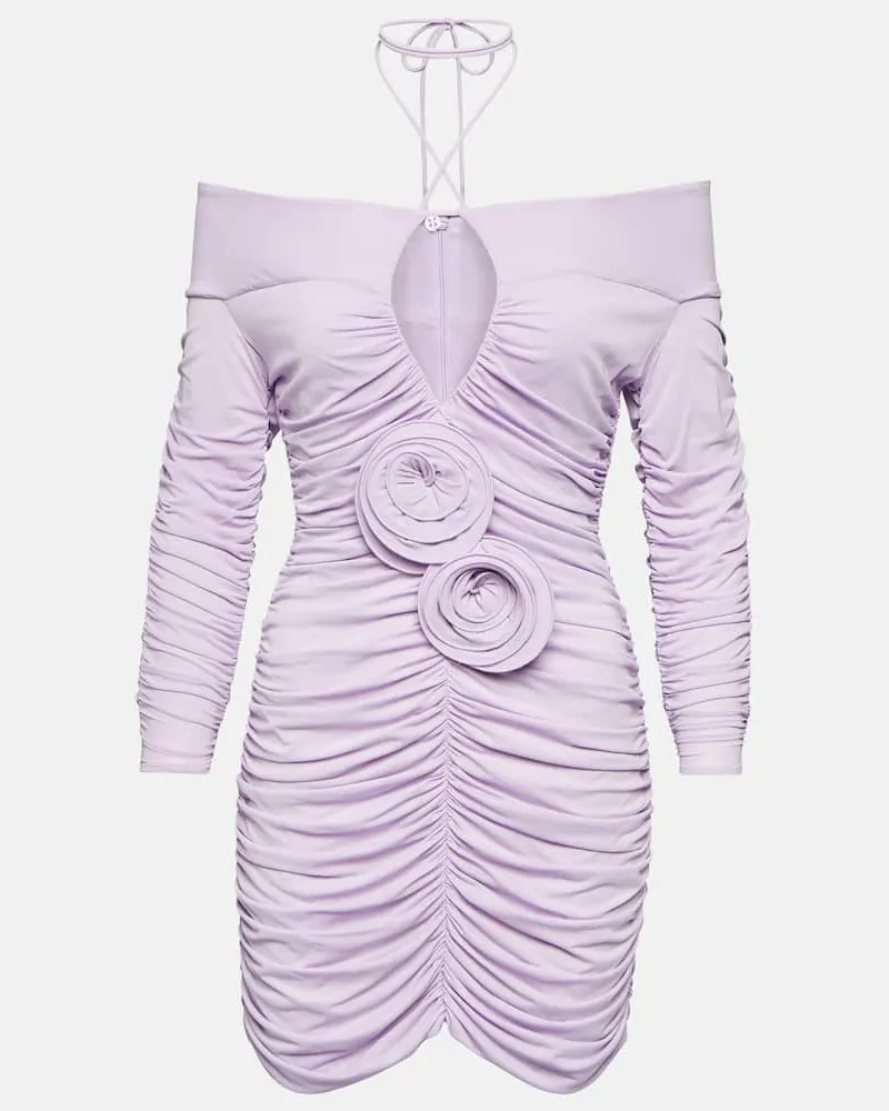 Magda Butrym Off-Shoulder-Minikleid Violett