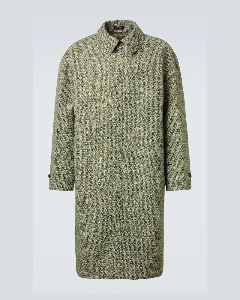Gucci Bedruckter Carcoat aus Popeline Grün