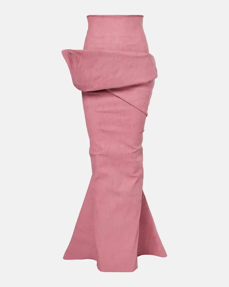 Rick Owens Maxirock aus einem Baumwollgemisch Pink