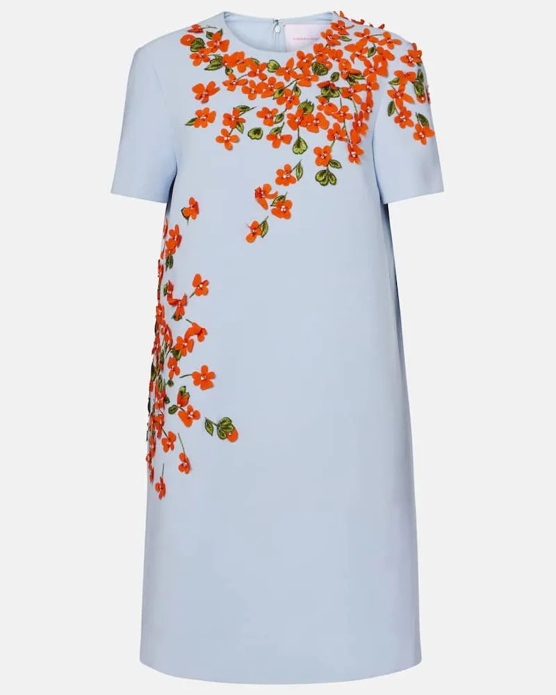 Carolina Herrera New York Minikleid aus Crêpe Blau