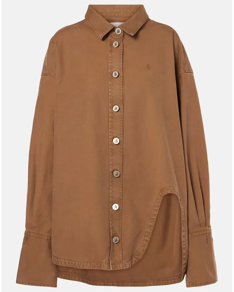 ATTICO Hemdjacke aus Denim Beige