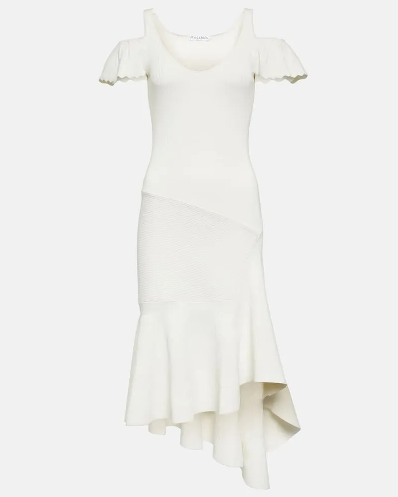 J.W.Anderson Off-Shoulder-Midikleid Weiß