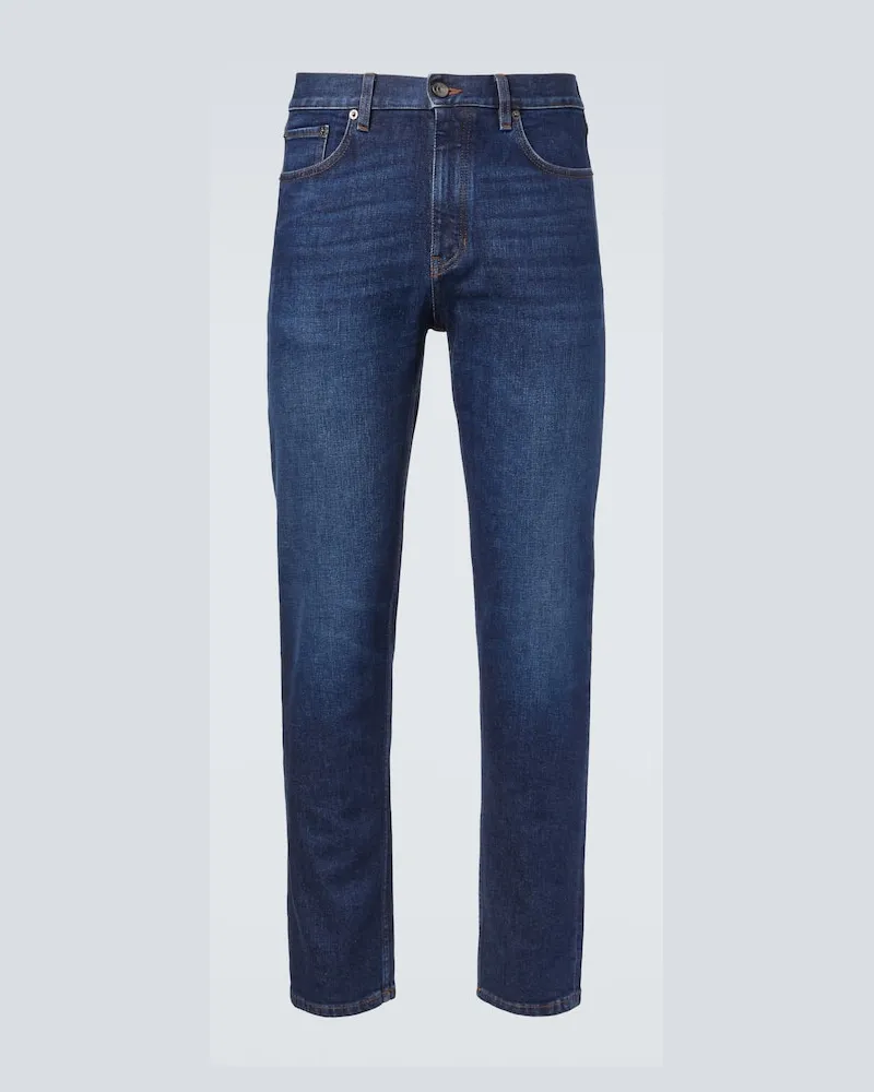 Ermenegildo Zegna Mid-Rise Straight Jeans Blau