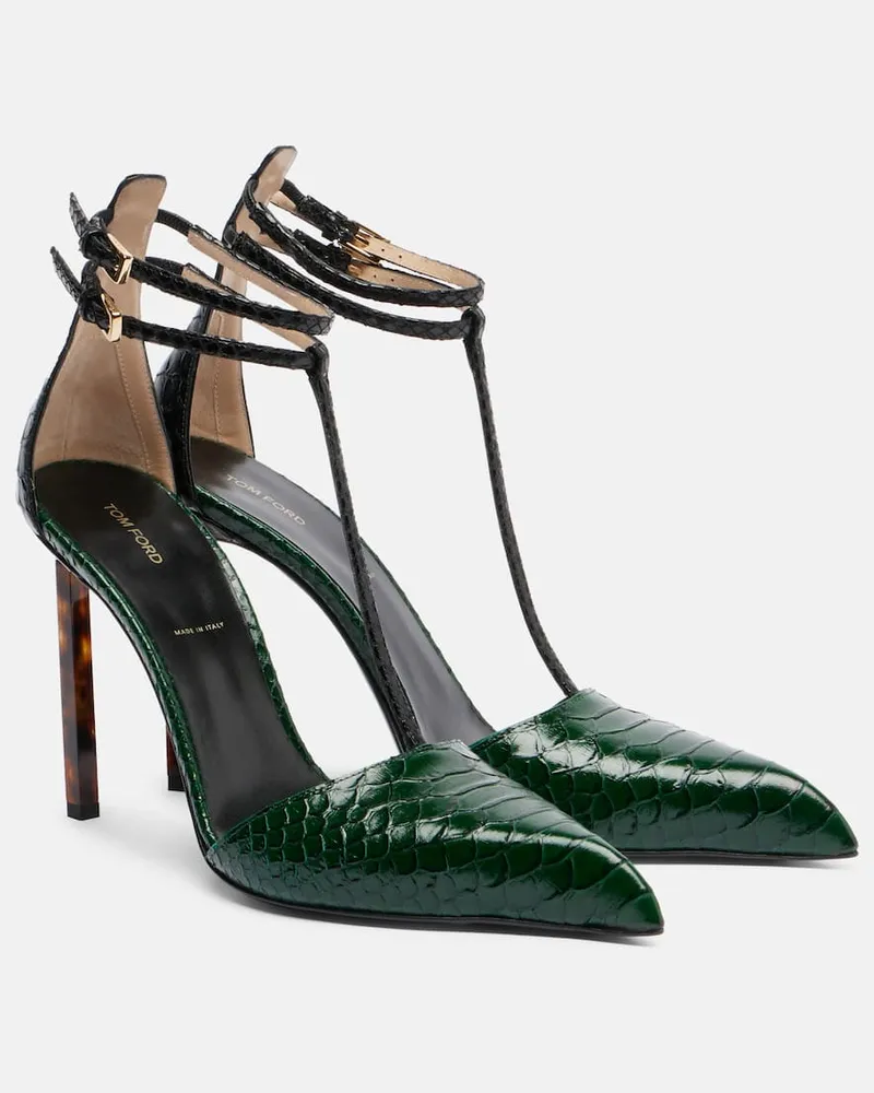 Tom Ford Pumps aus Leder Grün