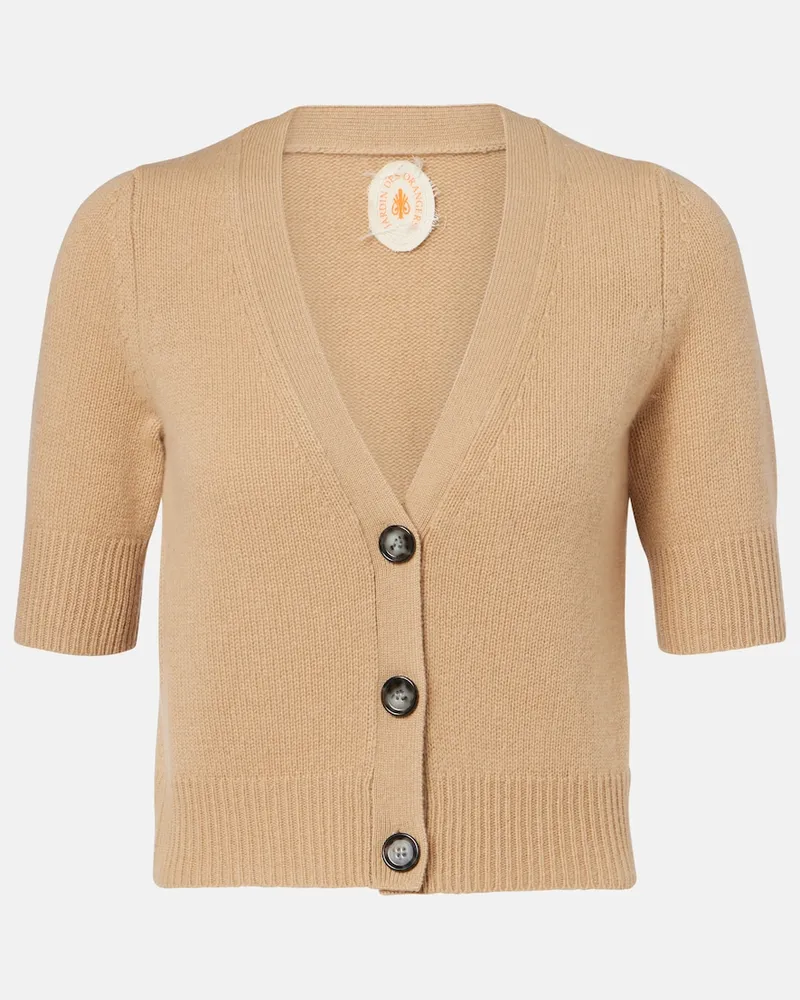 Jardin des Orangers Cropped-Cardigan aus Kaschmir Beige