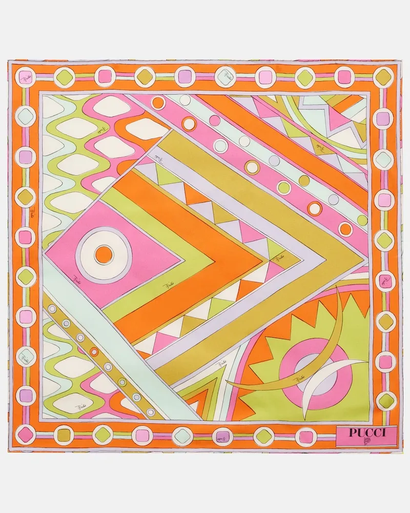 Emilio Pucci Tuch Vivara aus Seiden-Twill Multicolor