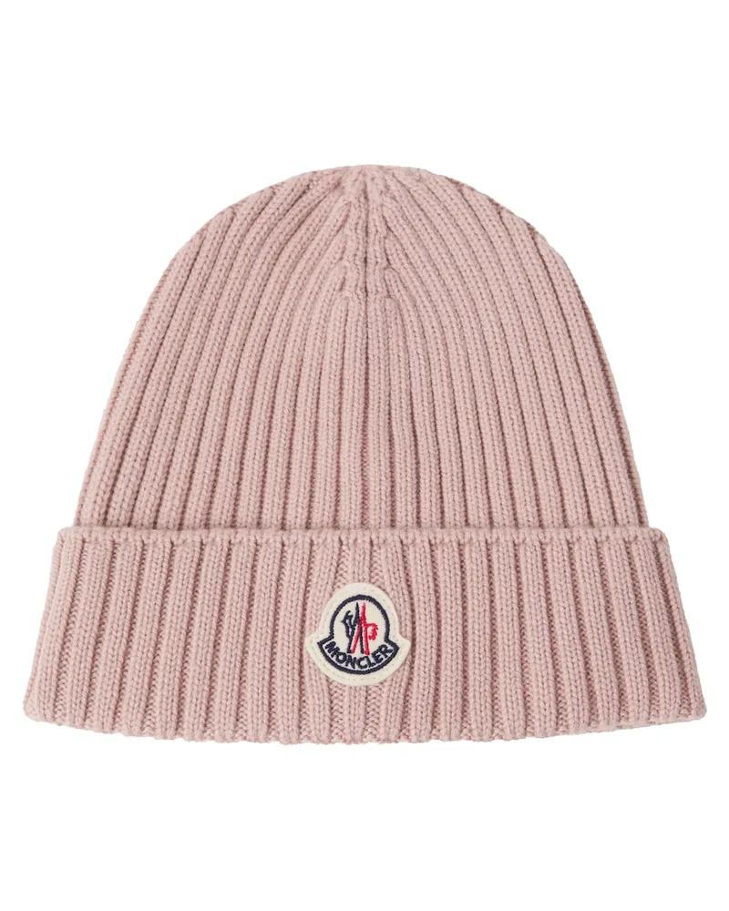 Moncler Mütze aus Schurwolle Rosa