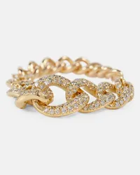 SHAY Ring Gradual Pave Link aus 18kt Gelbgold mit Diamanten Gold