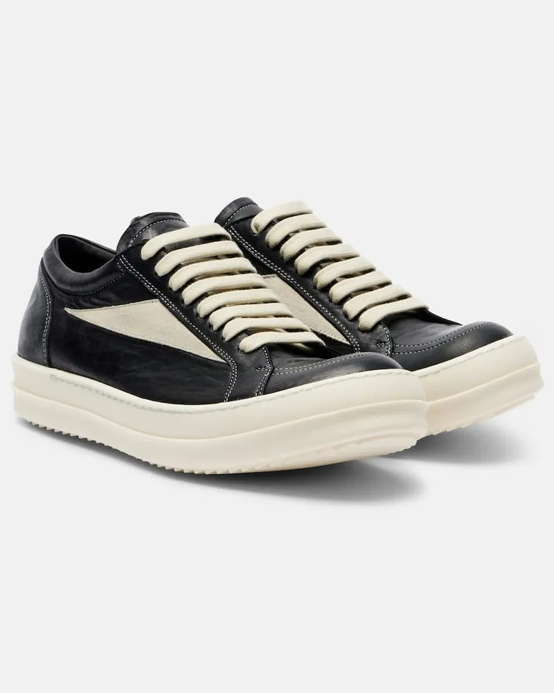 Rick Owens Sneakers Vintage aus Leder Schwarz