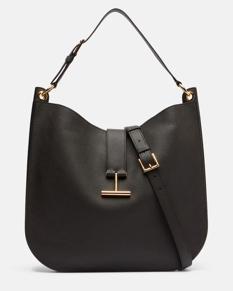 Tom Ford Schultertasche Tara aus Leder Schwarz