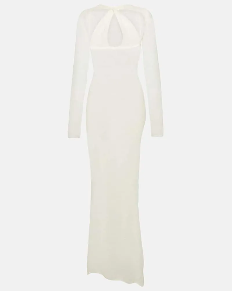 COPERNI Maxikleid aus einem Wollgemisch Weiß