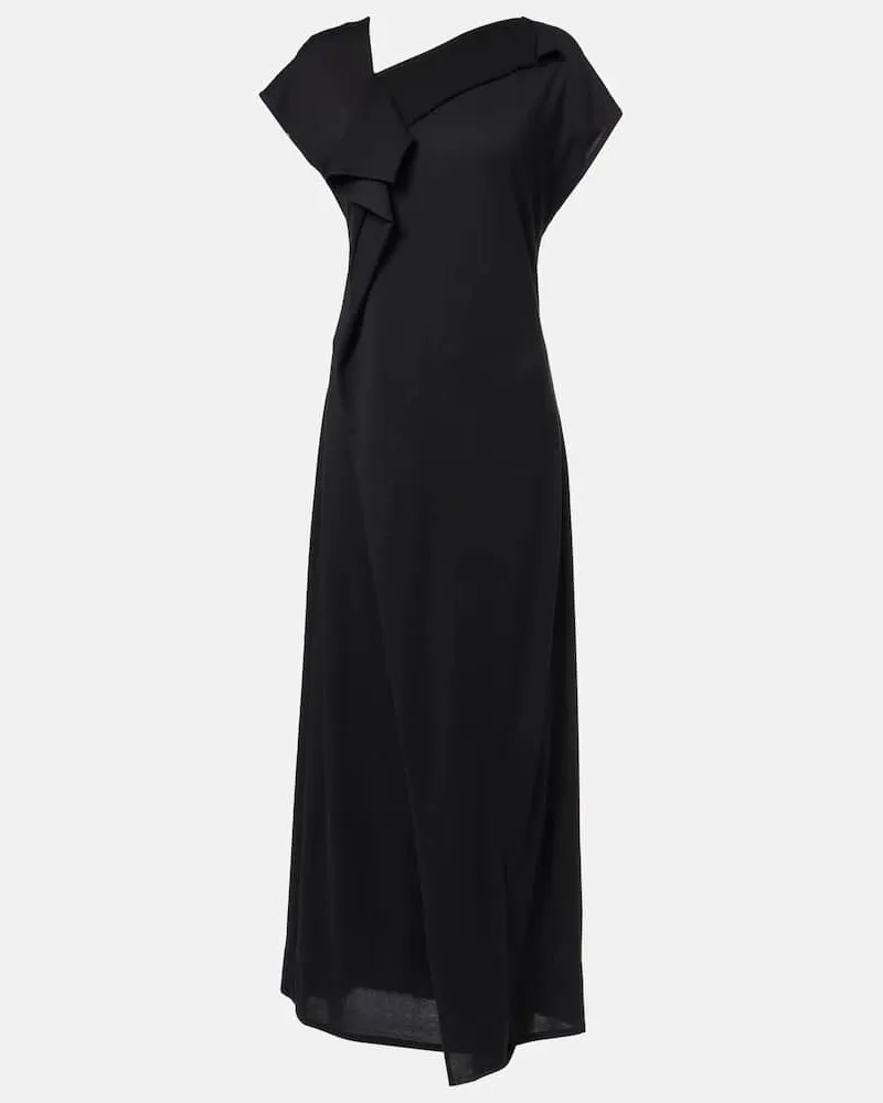 PLAN C Maxikleid aus Baumwolle Schwarz