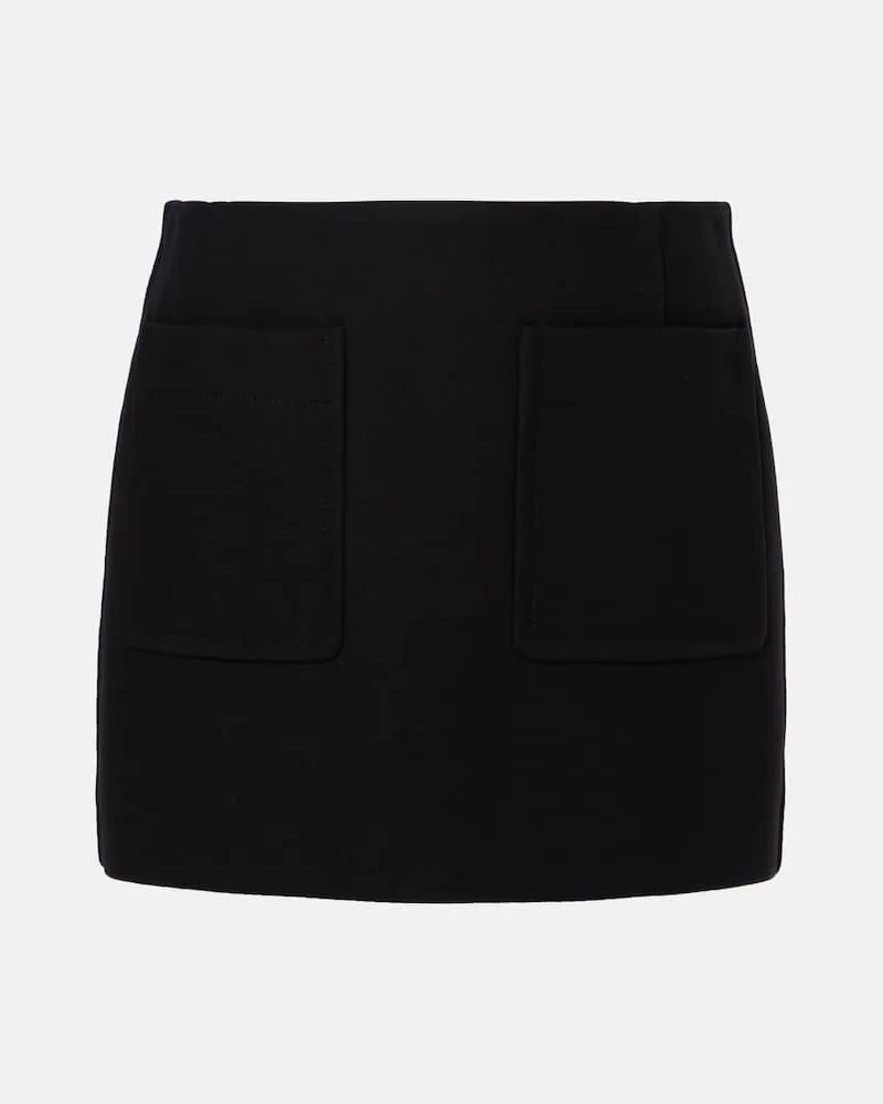 Bottega Veneta Minirock aus einem Baumwollgemisch Schwarz