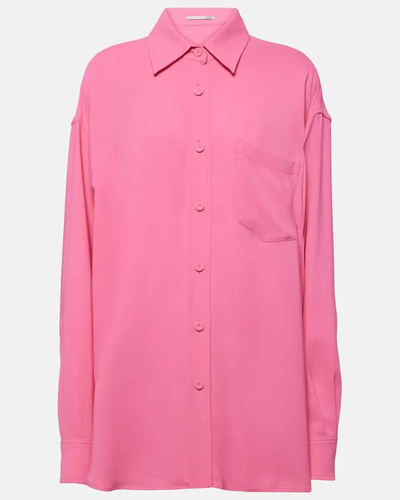 Stella McCartney Oversize-Hemd aus Crêpe Rosa