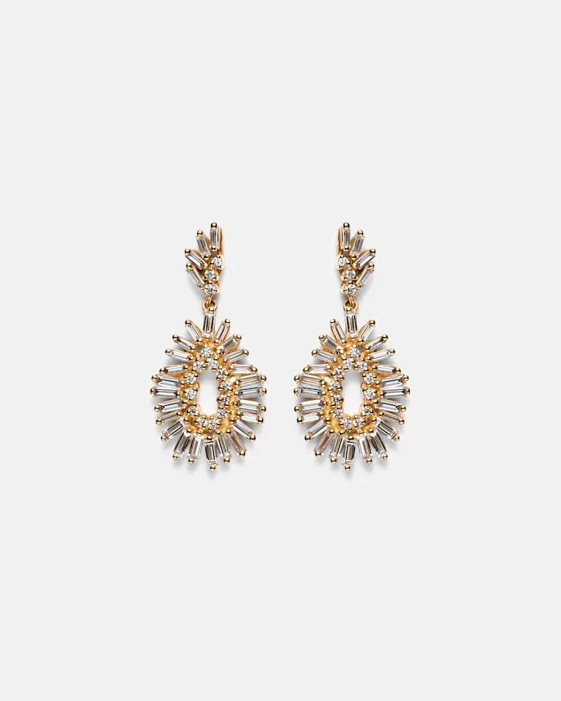 Suzanne Kalan Ohrringe aus 18kt Gelbgold mit Diamanten Gold