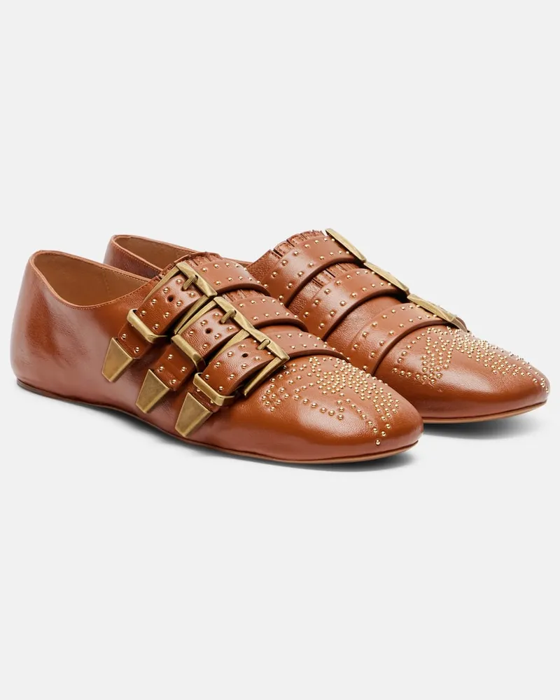 Chloé Chloé Verzierte Ballerinas Susanna aus Leder Braun