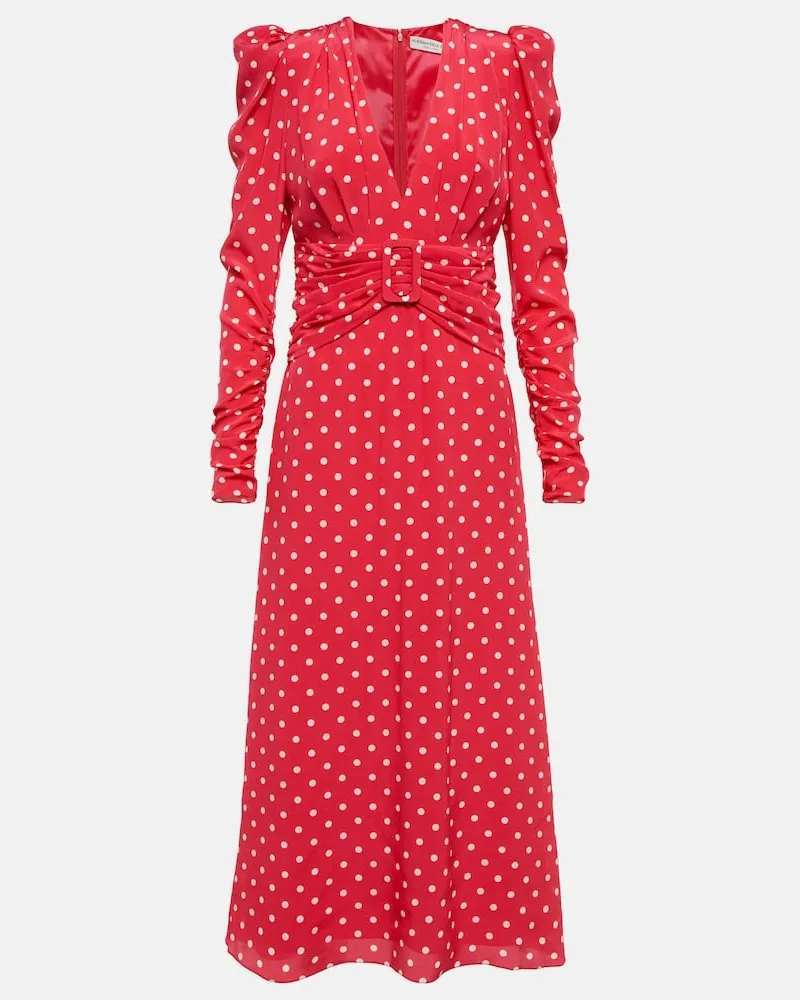 Alessandra Rich Midikleid aus Seide Pink