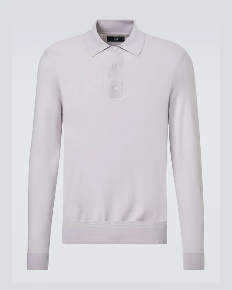 Dunhill Polopullover aus Kaschmir Violett
