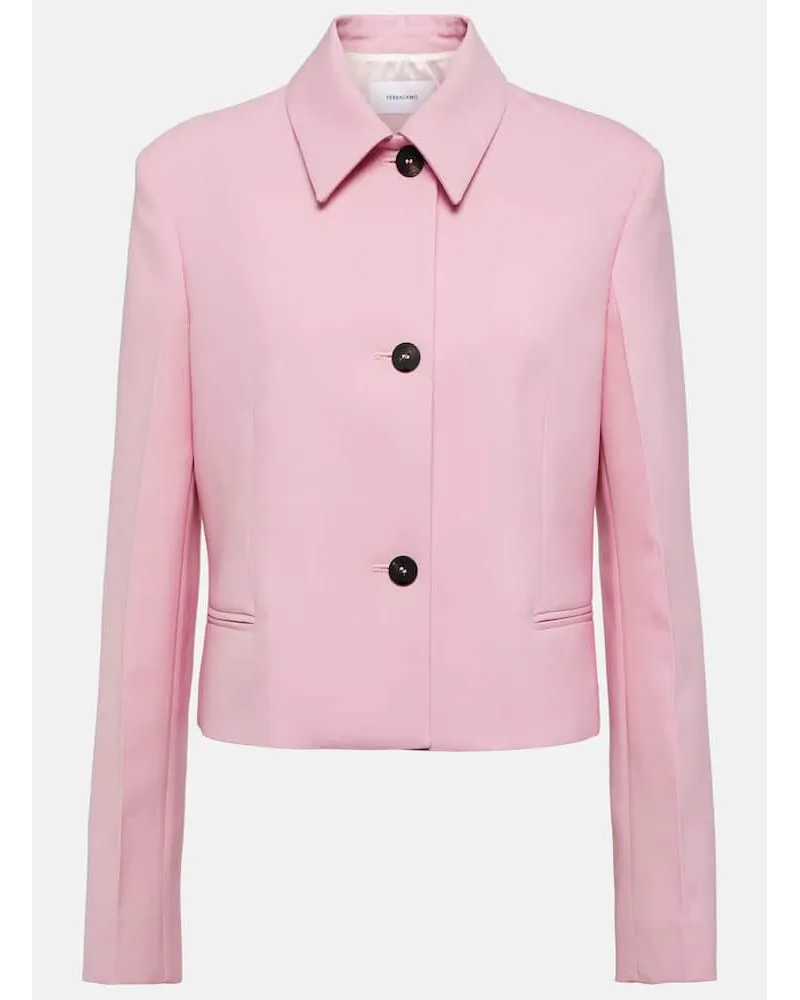 Ferragamo Jacke aus Schurwolle Pink