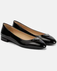 Prada Ballerinas aus Lackleder Schwarz