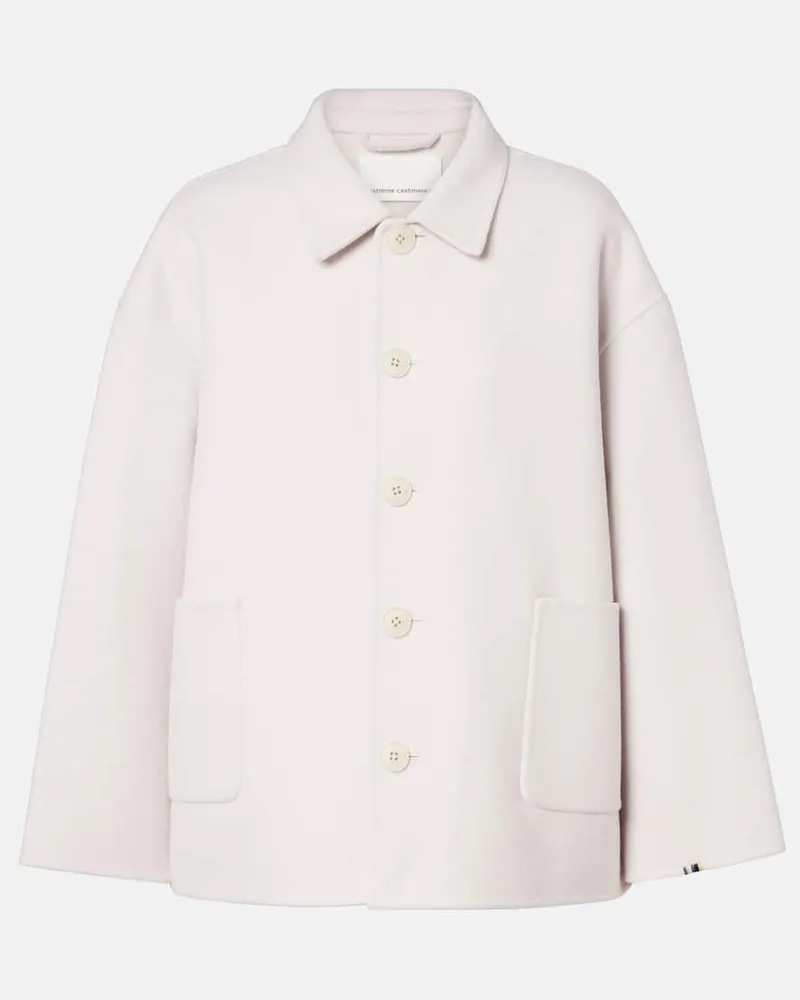extreme cashmere Jacke Maker aus Wolle und Kaschmir Weiß