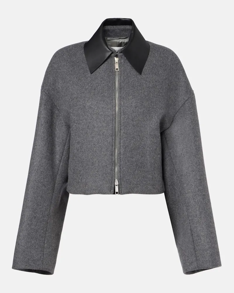 SPORTMAX Cropped-Jacke Vacuo aus Schurwolle Grau