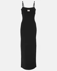 Acne Studios Maxikleid Kylie mit Leder Schwarz