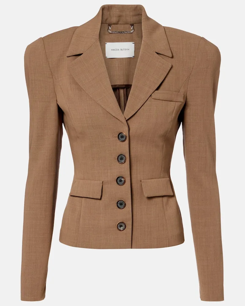 Magda Butrym Blazer aus Wolle Braun